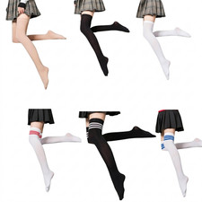 Thigh High Socks Over The Knee Stockings Women Girls Long Tube Striped Socks