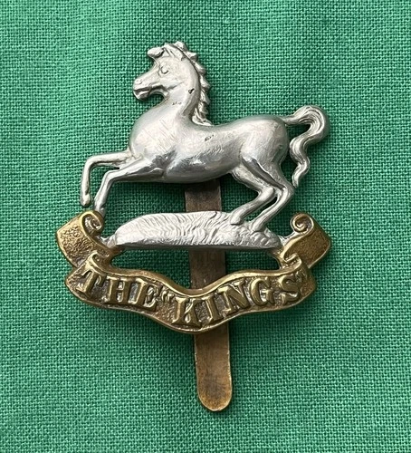 WW1, The King's (Liverpool Regiment) Genuine British Army Military Cap Badge.
