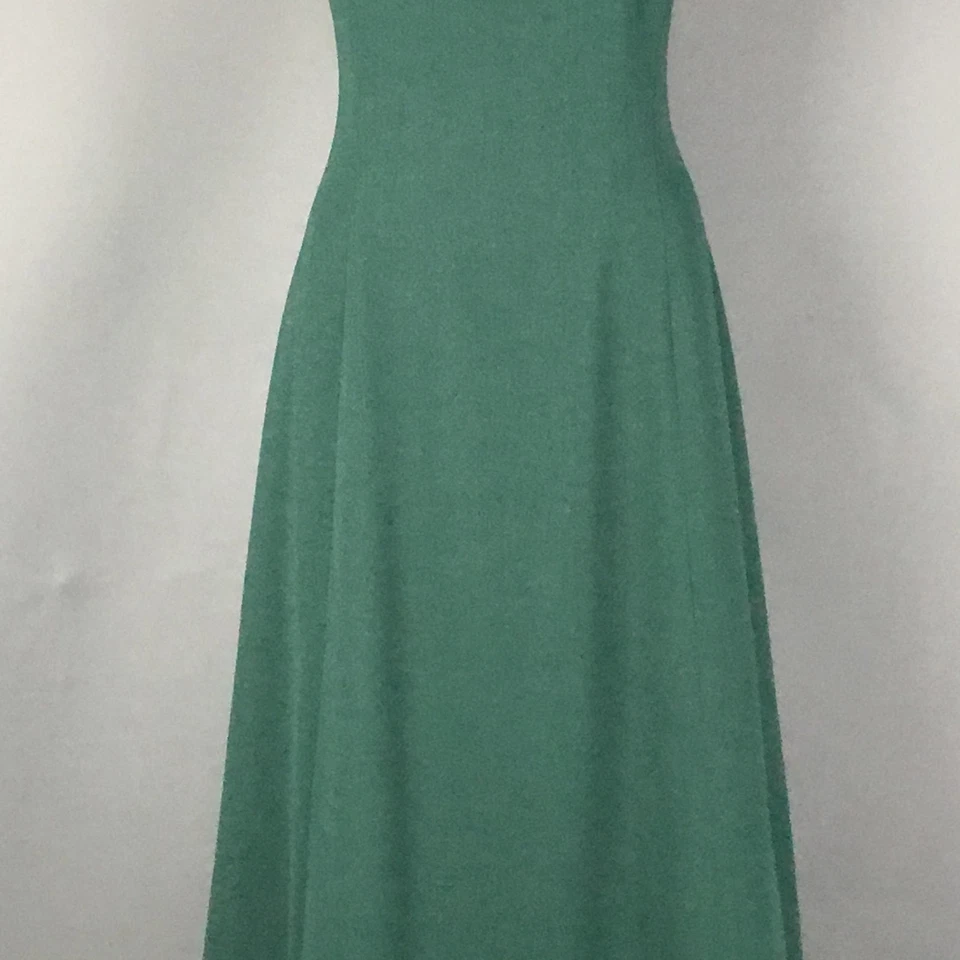VINTAGE Nicole Miller Dress Womens Medium Green Halter Maxi Evening Made USA 90s - Image 4 of 4