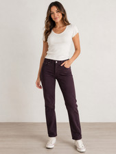 AG ADRIANO GOLDSCHMIED Stevie Ankle SLIM STRAIGHT Burgundy Pants 28R USA MADE