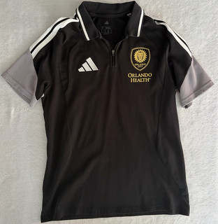 Orlando City SC adidas Zipper Polo Medium Black Gray White Gold