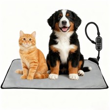 Pet Heating Pad for Cat, Electric Heated Mat with 3 Temperatures  3 Timers, ...