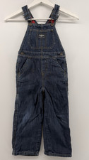 Vintage OshKosh Kids Denim Overalls Lined Blue 3T Carpenter