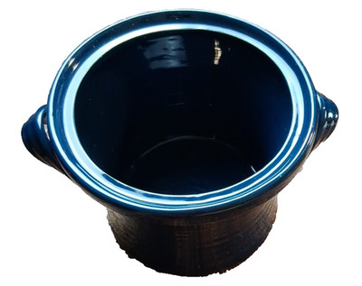Multipurpose Ceramic Blue Handled Container Jar Storage Pottery Houseware no Lid