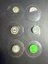 LOT OF 6 GLASS POCKET WATCH CRYSTALS SIZE 18 REPLACEMENT PARTS