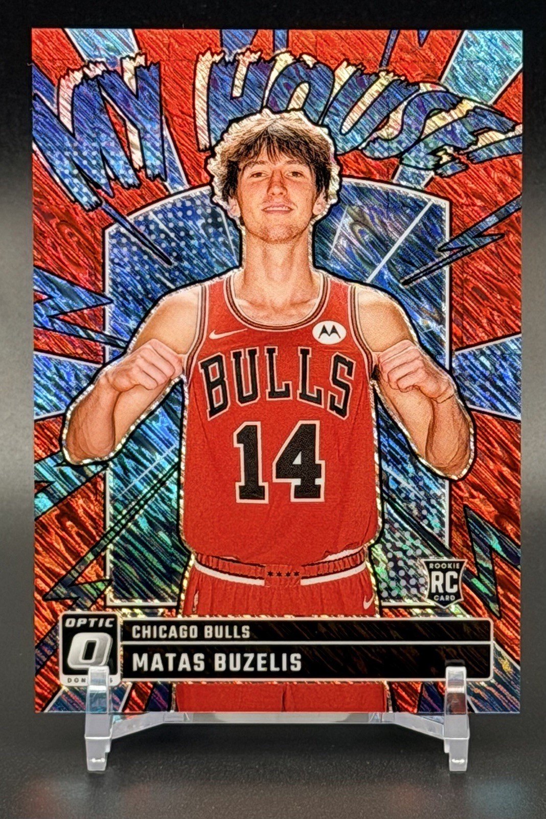 2024-25 Panini Donruss Optic Matas Buzelis My House /75 Red Shimmer Bulls