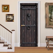 BVBOX 3D Door Decals Stickers Peel Stick Wall Murals Vinyl Wallpaper Self-Adh...