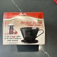 Melitta No. 2 Coffee Filter Cone Drip Brewer Black Plastic With Handle