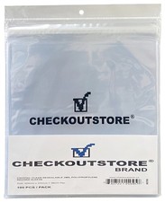 Crystal Clear Plastic OPP Sealable Flap 12" Vinyl 33 RPM R Outer Sleeves 