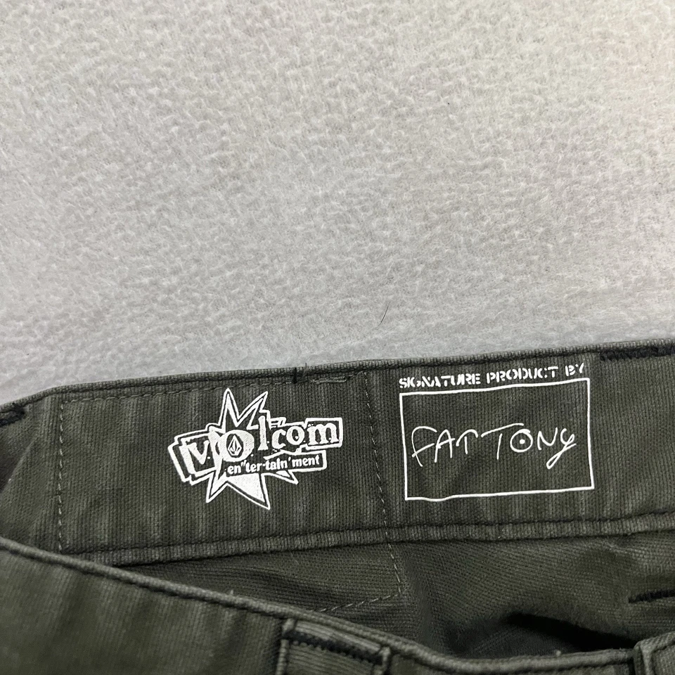 Volcom Jeans Men's Size 31x26 Green Stretch Skater Y2K - Image 3 of 4