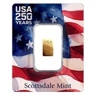 1/100 oz .9999 Gold Bar - USA 250th Anniversary (in Certi-Lock®) #A759