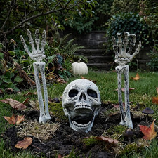 Halloween Decorations Outdoor Skeleton, Skeleton Coming Out of Ground, Scary Sku
