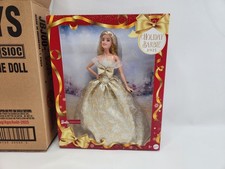 Barbie JBJ00 Holiday Barbie Doll 2025 Blonde Mattel Gold Gown Brand New