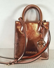 Borsa a tracolla Michael Kors mini rosa rame manico superiore tracolla pelle