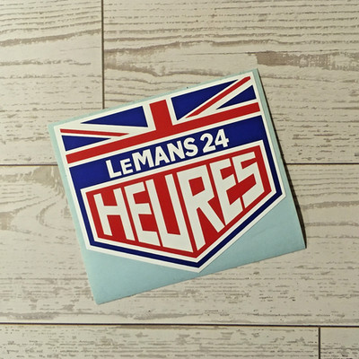 LeMANS 24 HEURES Union Jack Crest 24 hours Le Mans Historic Motor Racing Sticker