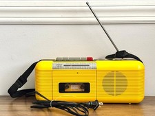 VINTAGE 1980s Lenoxx Sound CT-72 Cab Yellow Boombox Radio Cassette Player READ