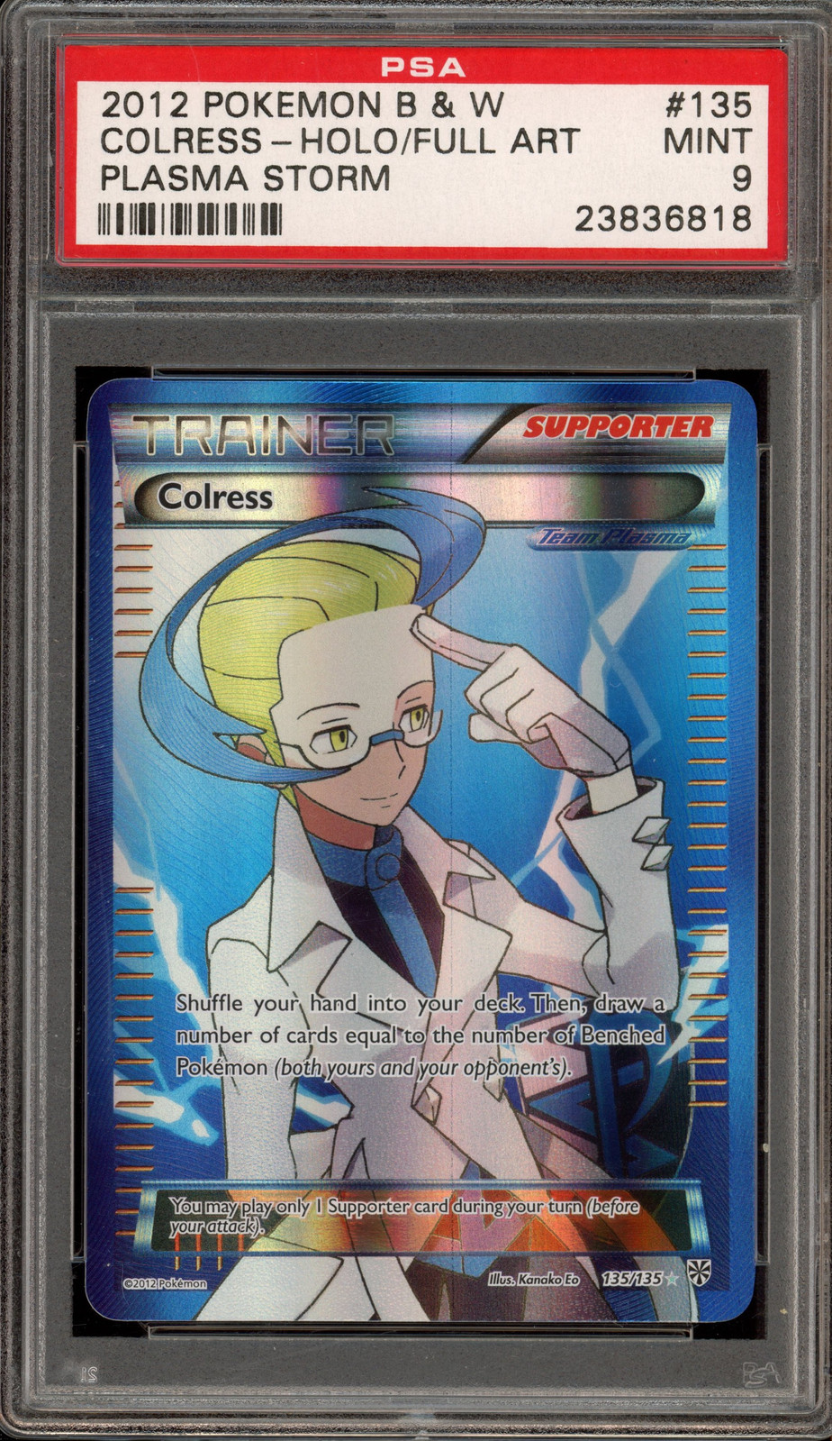 Pokemon Colress Plasma Storm Full Art #135 PSA 9 Mint