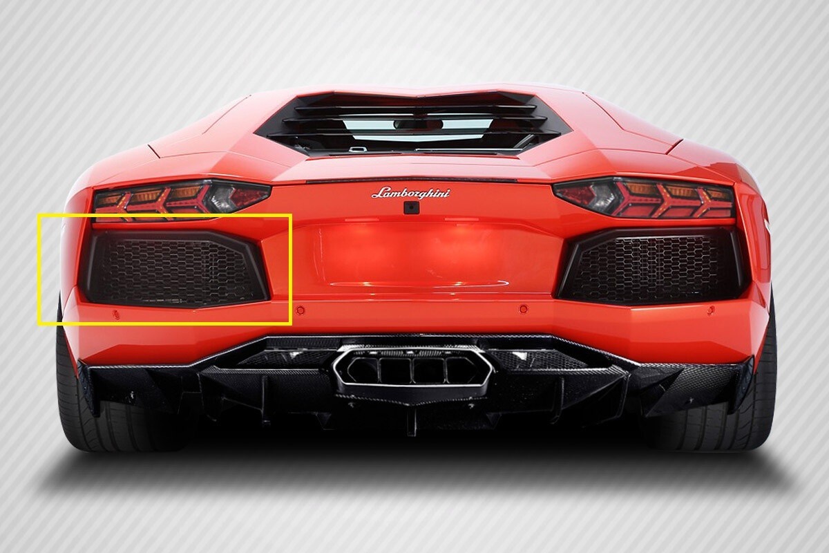 Lamborghini Aventador 2014 Rear Left Mesh P/N 470807675