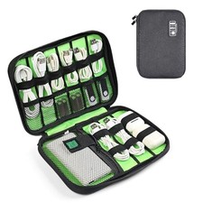 Travel Cable Organizer Bag Flat Cord Storage Case for Chargers Electronics
