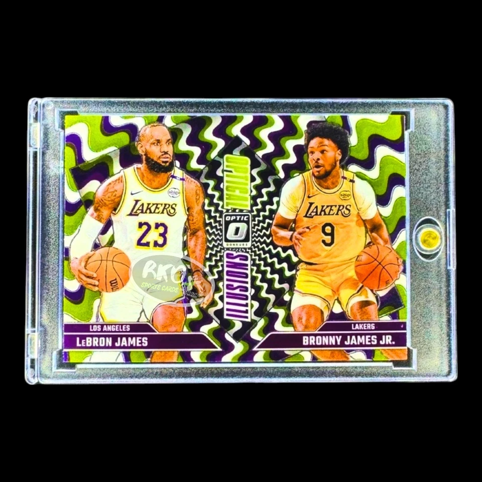 LEBRON & BRONNY JAMES REFRACTOR DE ONDA ELÉCTRICA DOBLE RARO SP no automático LAKERS COMO NUEVO Foto 3 de 4