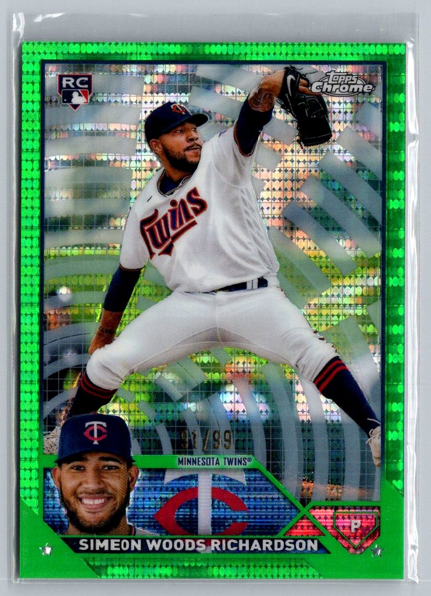 2023 Topps Chrome #173 Simeon Woods Richardson Green Sonar Refractors #/99