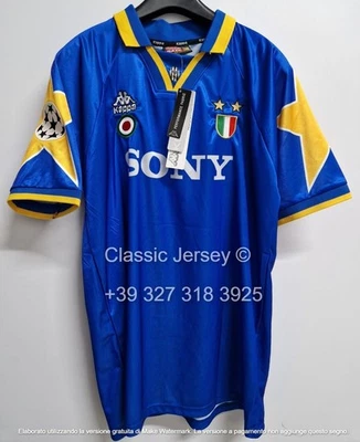 CLASSIC JERSEY Jersey Trikot JUVENTUS Finale Champions League 1996 Vialli DEL PIERO RAVANELLI