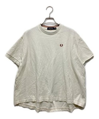 FRED PERRY x RAY BEAMS Womens Pique T-Shirt White S Cotton Casual