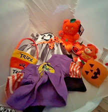 Halloween Build A Bear Lot Pumpkin Ghost Dress Jack-O-Lantern Trick or Treat