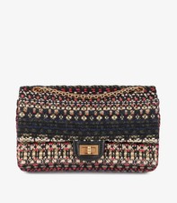 Chanel Multicolour Tweed & Black Lambskin Leather Paris-Salzburg 2.55 Reissue