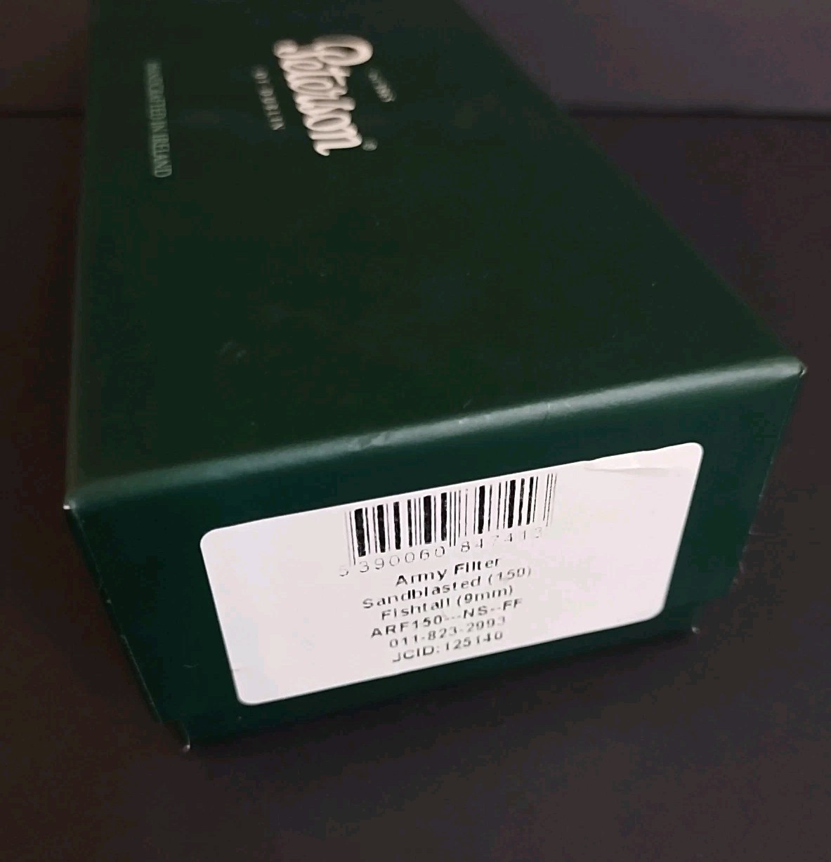 Peterson Army Mount Pipe, w/Original Box, Leather Pipe Stand/ Box of 9mm Filters