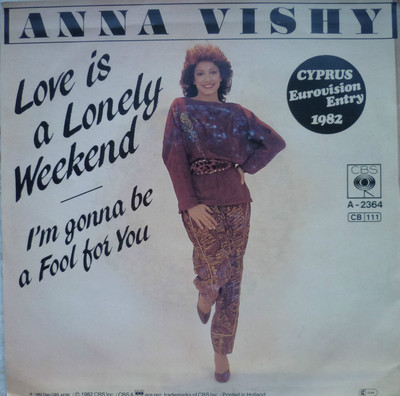 7'' GRAND PRIX 1982 (ZYPERN) ANNA VISHY Love Is A Lonely Weekend