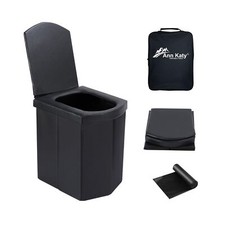 Upgrade XL Portable Toilet for Adults, Extra Large Portable Travel Floding To...