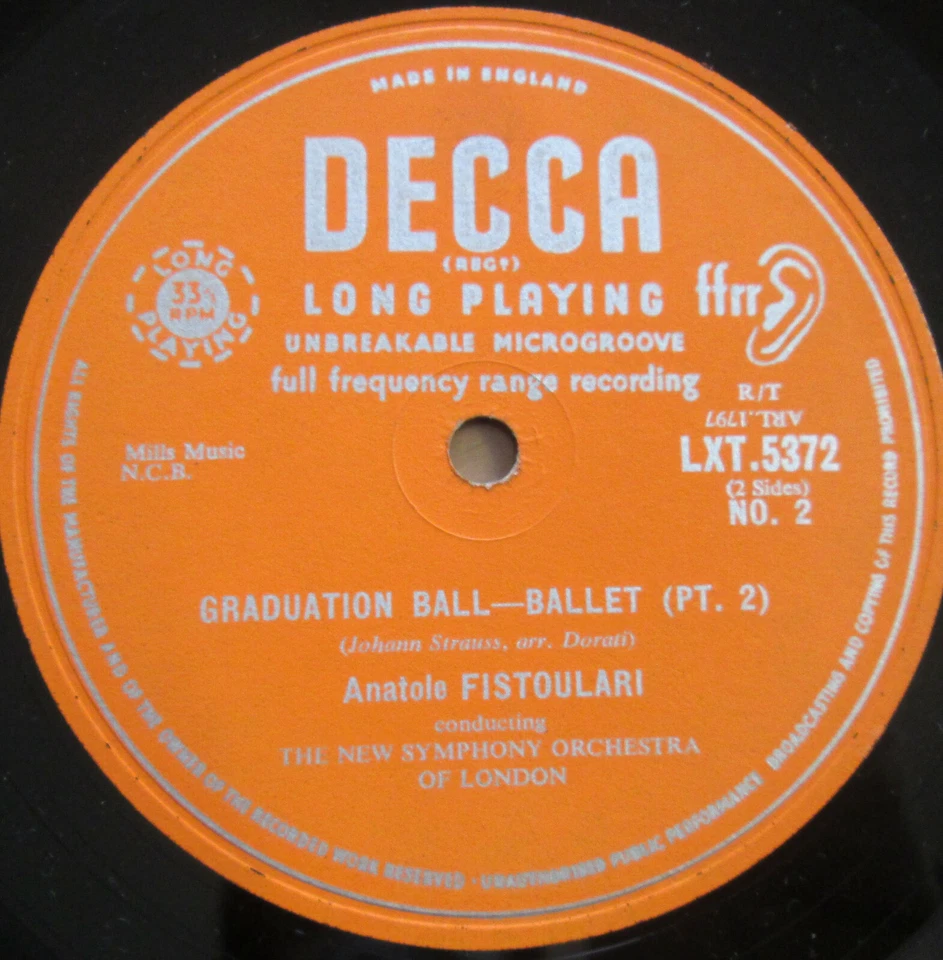 LXT 5372 Strauss Graduation Ball Fistoulari 1957 Decca Mono (no stereo) ED1 - Image 3 of 4