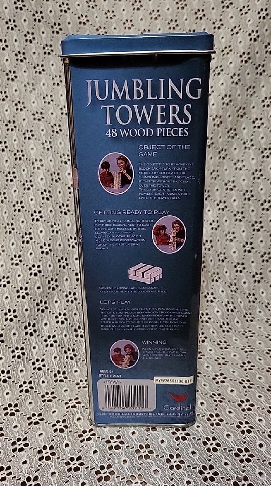 Classic Games in Wood Colourful Jumbling Tower