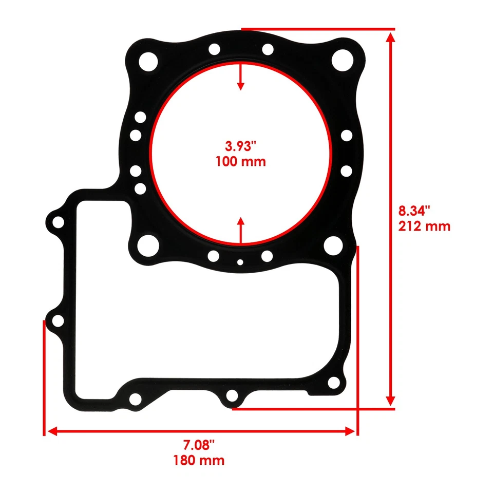 Junta de culata para Honda Rincon 650 TRX650FA 4x4 automática 2003 2004 2005 Foto 2 de 4