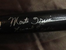 VERY RARE MONTE IRVIN SIGNED NEWARK EAGLES Autograph BAT HALL OF FAME MM#39