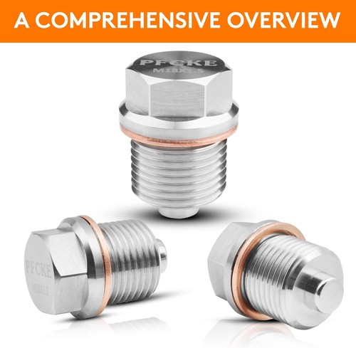 Stainless Steel Engine Neodymium Magnetic Oil Drain Plug with Copper Gasket - Picture 31 of 34