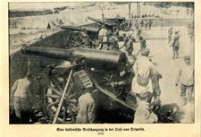 Italienische Artillerie Verschanzung vor Tripolis Momentaufnahme von 1912