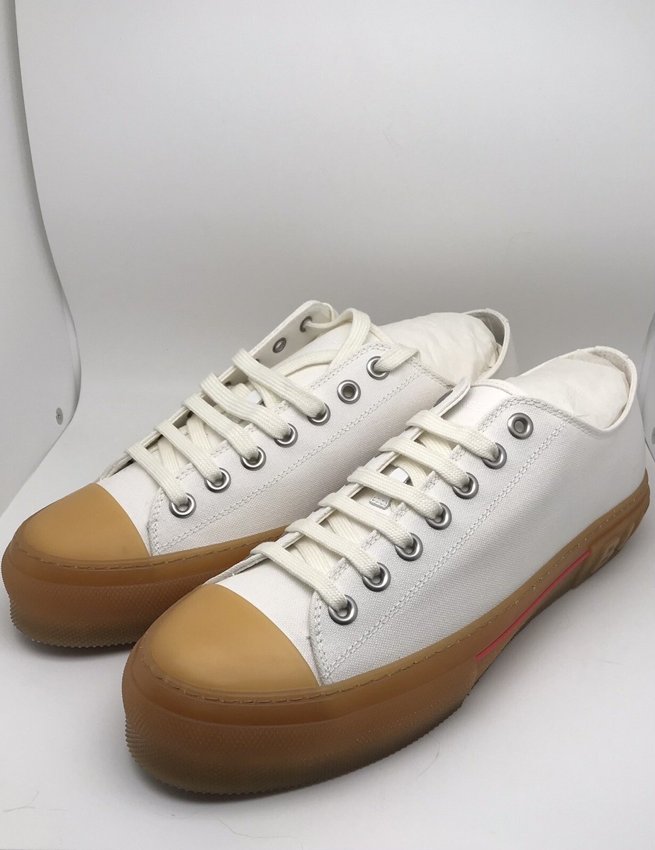スニーカー Burberry Jack L Low Sneakers - Burberry - Cotton - White Lf Tnr Jack L Low Sneakers - Burberry - Beige - Cotton