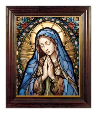 JUNGFRAU MARIA UNSERE LIEBE FRAU MUTTER JESU KATHOLISCH RELIGIÖS GERAHMTER DRUCK BILD 051