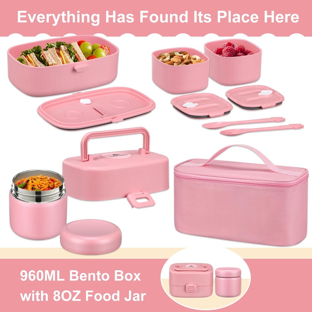 Pawtong Kids Bento Lunch Box with 8oz Soup Thermo Leakproof Sustainable Pawtong Kids Bento Lunch Box with 8oz Soup Thermo Leakproof Sustainable