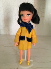 Rare HTF Tiny Teen Vacation Time Uneeda 5" doll W/STAND Hong Kong