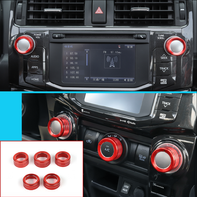 For 20102019 Toyota 4runner Radio knob AC Climate Control Knob Ring