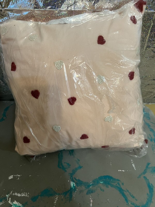 Valentines Beaded Pillow