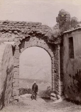 Stone arch Volterra Tuscany Italy 1904-1905 Historic Old Photo