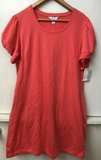 Nine West Melon T-Shirt Dress Short Sleeve Cotton Blend Size XL NWT