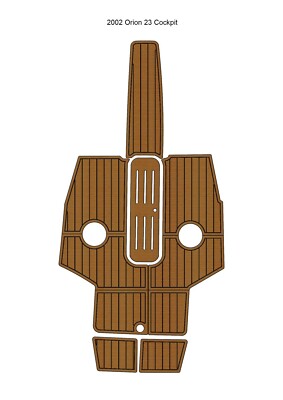 2002 Orion 23 Cockpit Pad Boat EVA Foam Faux Teak Floor Mat Flooring.