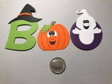 HANDMADE Die Cut / 1 BOO Set / Scrapbook / Card Embellishment