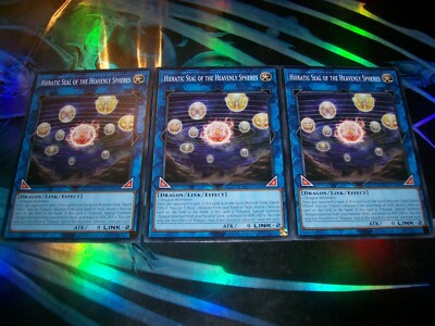 3x Hieratic Seal of the Heavenly Spheres 1st Edition Common SDWD-EN040 Yu-Gi-Oh!