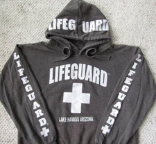 LIFEGUARD Lake Havasu Arizona gray long slv Hoodie men M Official License NICE!!